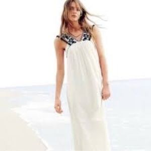 J. Crew White and Black Maxi Dress